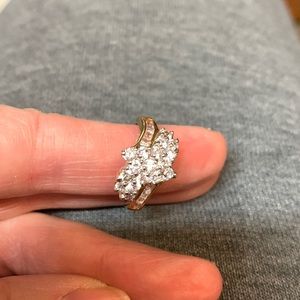 Beautiful Gold EP cz diamond ring